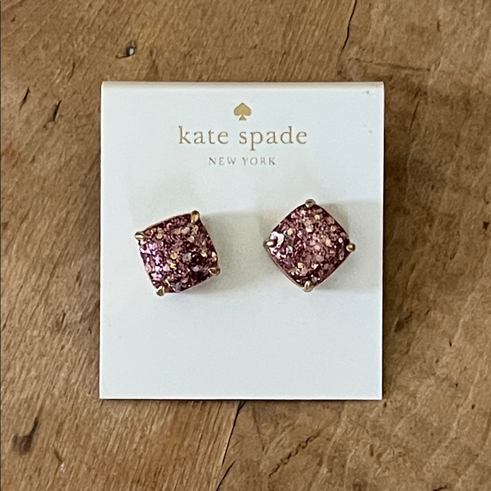 Gorgeous Kate Spade Sparkle Earrings Pink and Gold